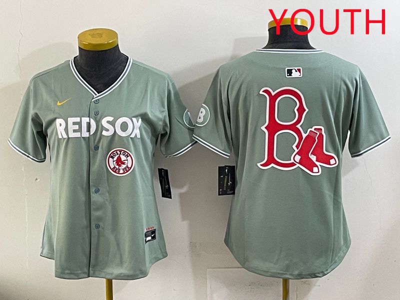 Youth 2025 Boston Red Sox Blank Light Green Joint Name Nike MLB Jersey style 8